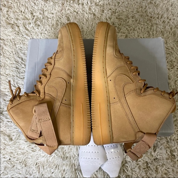 ❗️SOLD❗️Nike Air Force 1 High LV8 3 Shoes in Wheat/Gum Light Brown - Picture 5 of 12